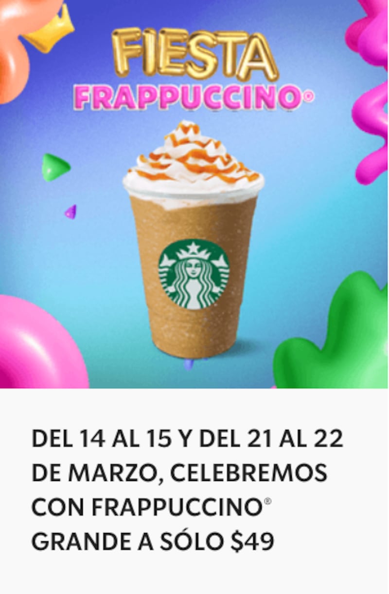 Fiesta Frappuccino: Starbucks menú de bebidas a 49 pesos y sucursales con promoción