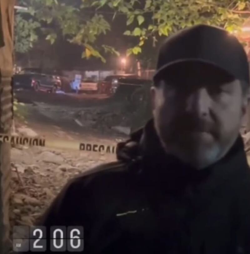 De la Garza grabó el video cerca de donde ocurrió un triple crimen.