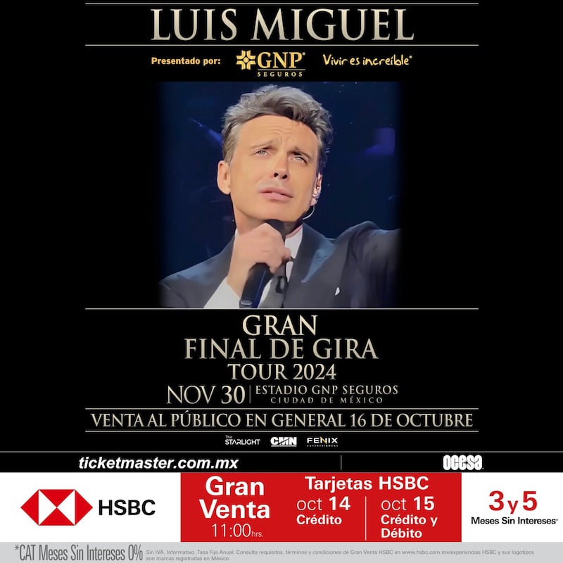 Luis Miguel en el Estadio GNP Seguros