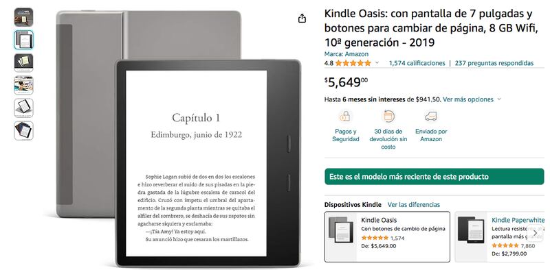 Libro digital Kindle (Amazon)