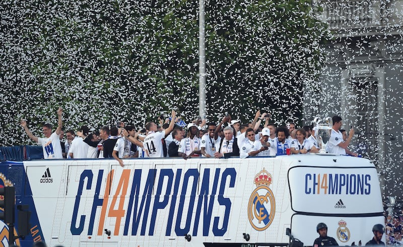 Real Madrid festeja la obtención de su 14va orejona