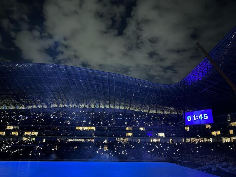 El estadio BBVA fue escenario del espectáculo por los 80 años del Tec.