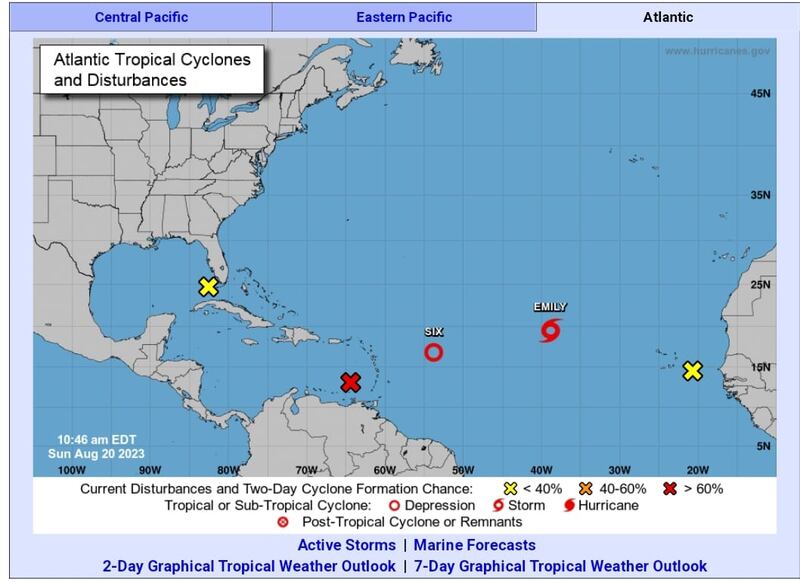 El Centro Nacional de Huracanes anuncia que la depresión tropical estaría en formación rumbo al Golfo.