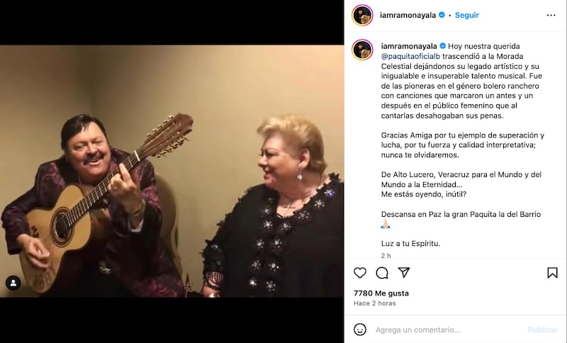 Famosos despiden a Paquita la del Barrio