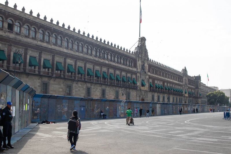 Las vallas resguardarán nuevamente Palacio Nacional.