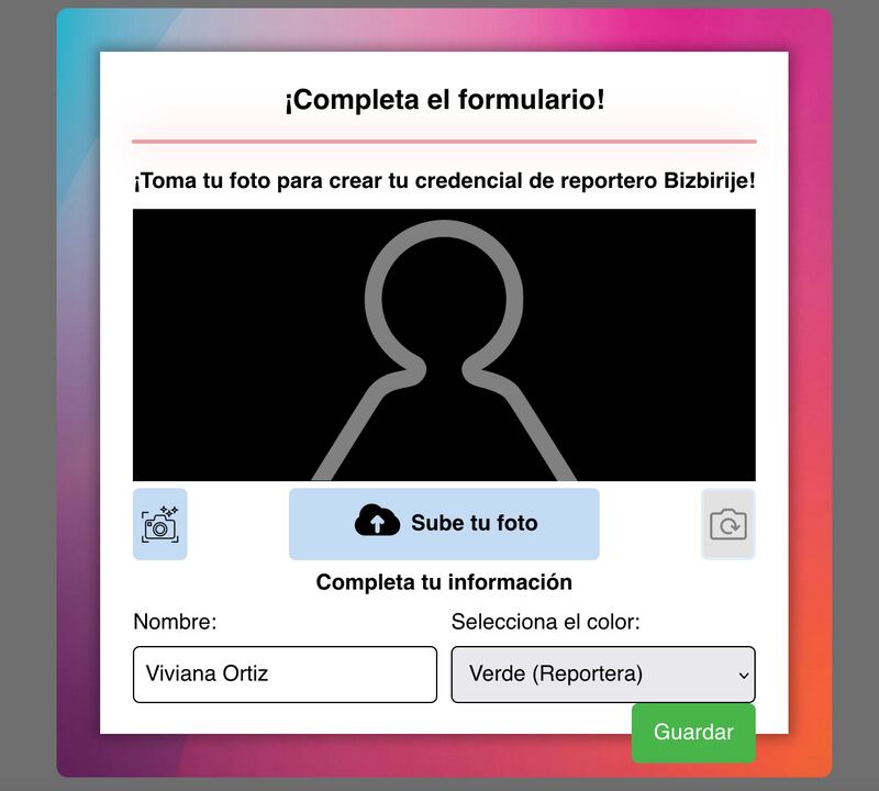 ¿Cómo obtengo mi credencial de reportero Bizbirije?