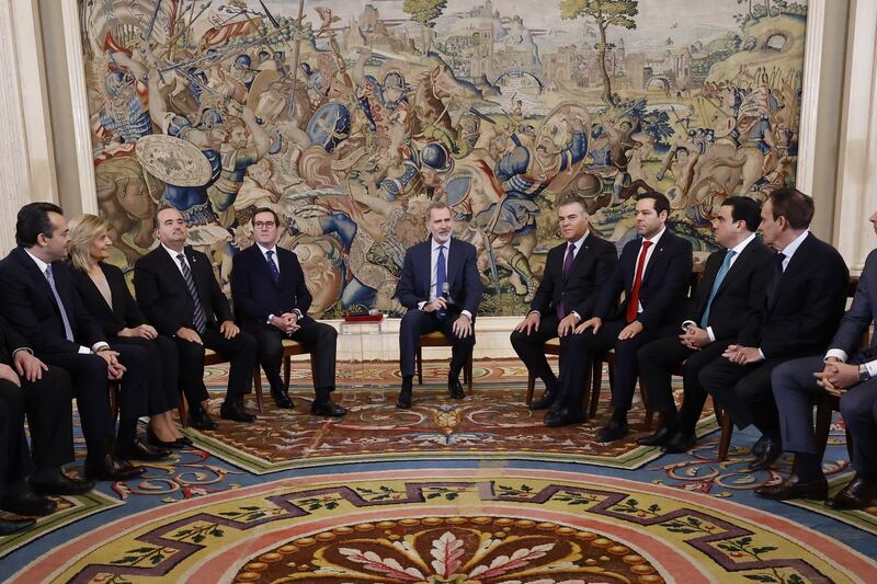 El rey Felipe VI recibió a empresarios mexicanos.