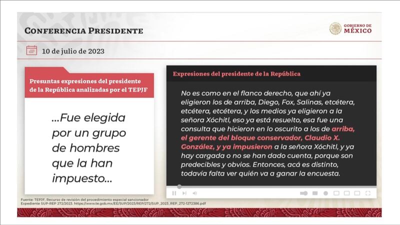 El presidente denunció que no utilizaron sus palabras textuales.