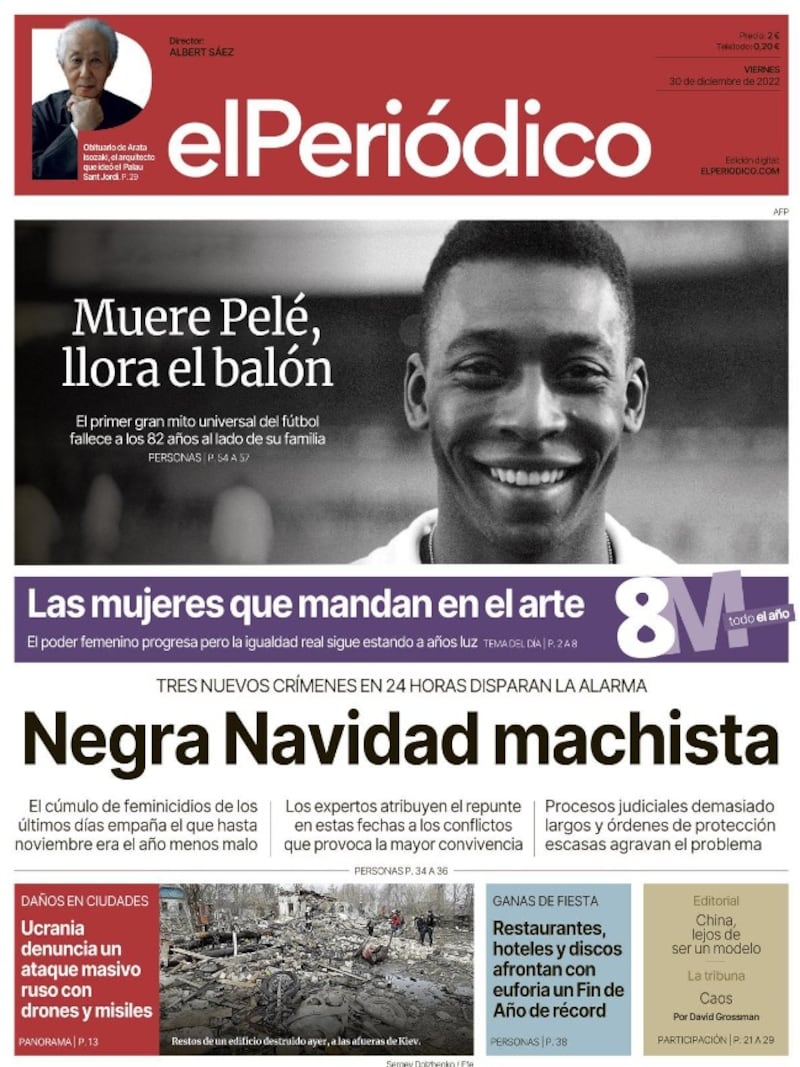 Portadas - muerte de pelé