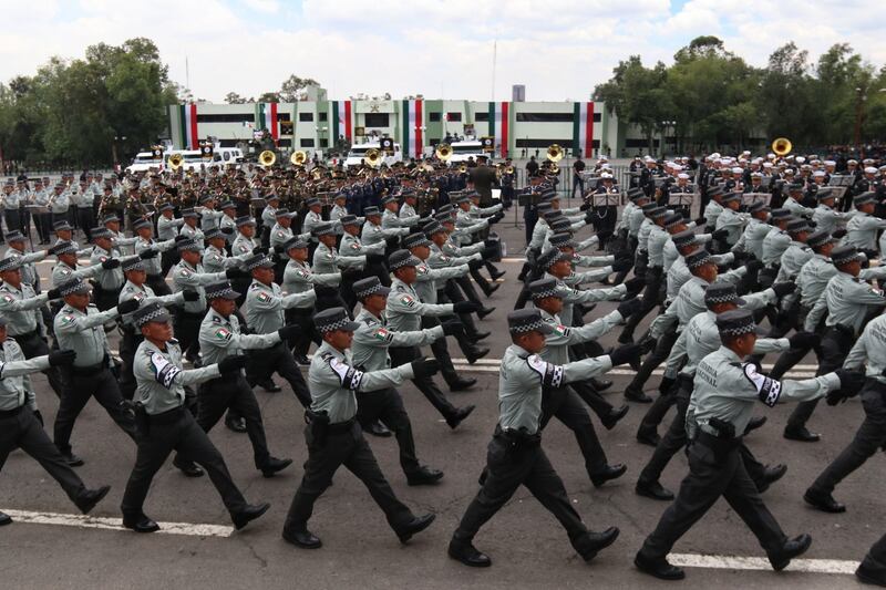 Desfile militar: Guardia Nacional y militares ensayan