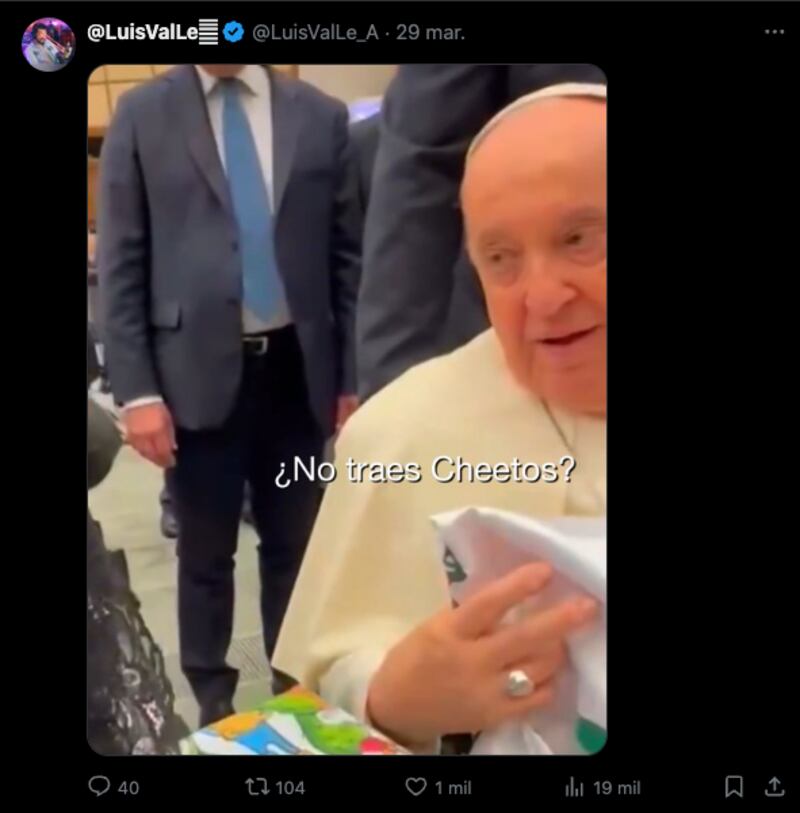 Sandra Cuevas visita al papa Francisco en el Vaticano en Semana Santa