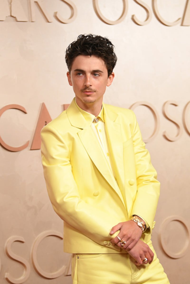 HOLLYWOOD, CALIFORNIA - MARCH 02: Timothée Chalamet attends the 97th Annual Oscars at Dolby Theatre on March 02, 2025 in Hollywood, California. (Photo by Chelsea Guglielmino/FilmMagic)