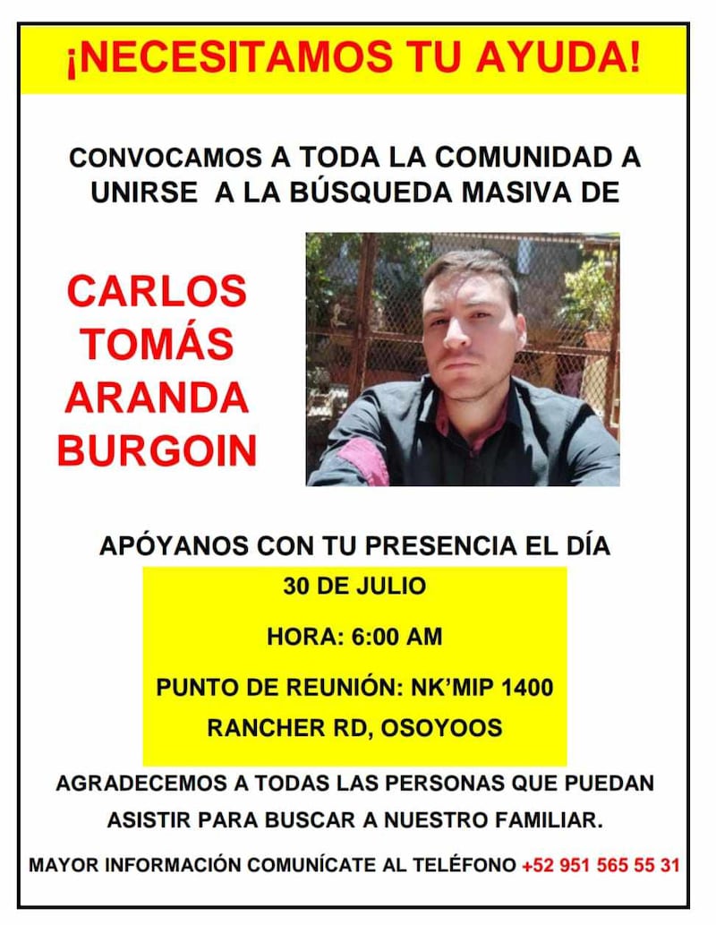 Familiares y amigos continúan la búsqueda de Carlos Aranda en Canadá.