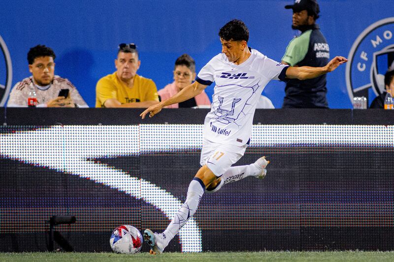 Jorge Ruvalcaba de Pumas  durante el partido CF Montreal vs Pumas UNAM, correspondiente a la fase de grupos de la Leagues Cup 2023, en el Estadio Saputo, el 22 de Julio de 2023.