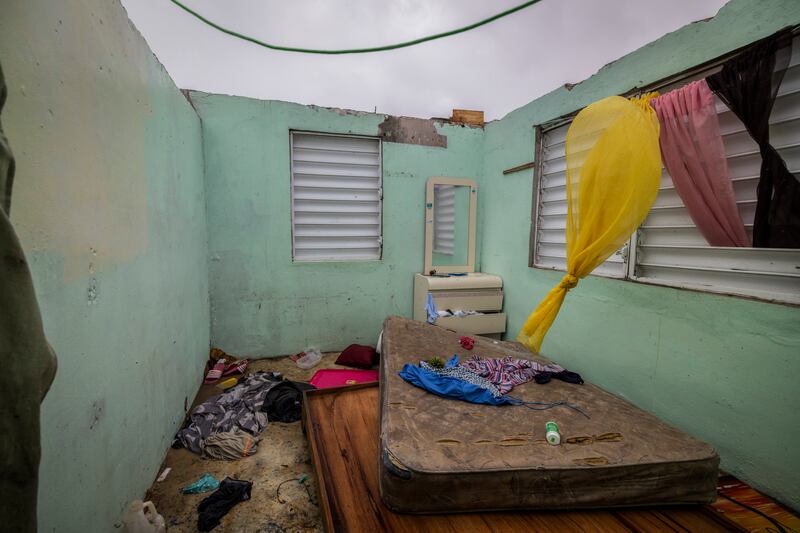 Casa en Loiza, Puerto Rico, previo a la llegada de la tormenta, el 18 de septiembre de 2022.