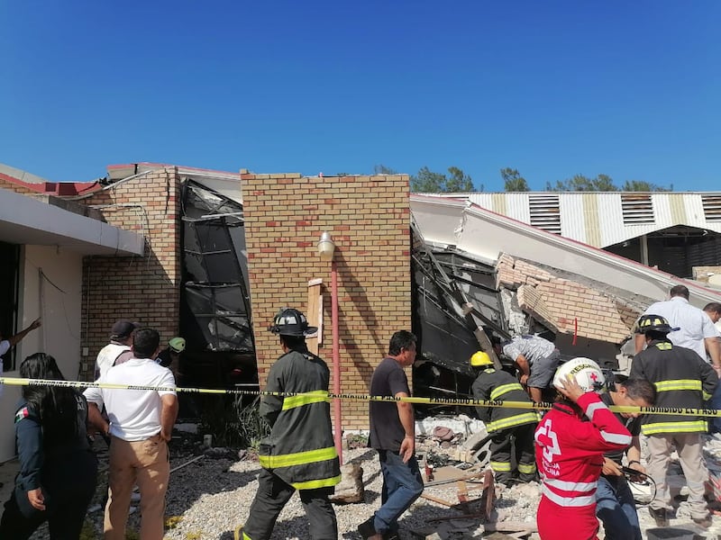 Colapsa techo de iglesia en Ciudad Madero, Tamaulipas