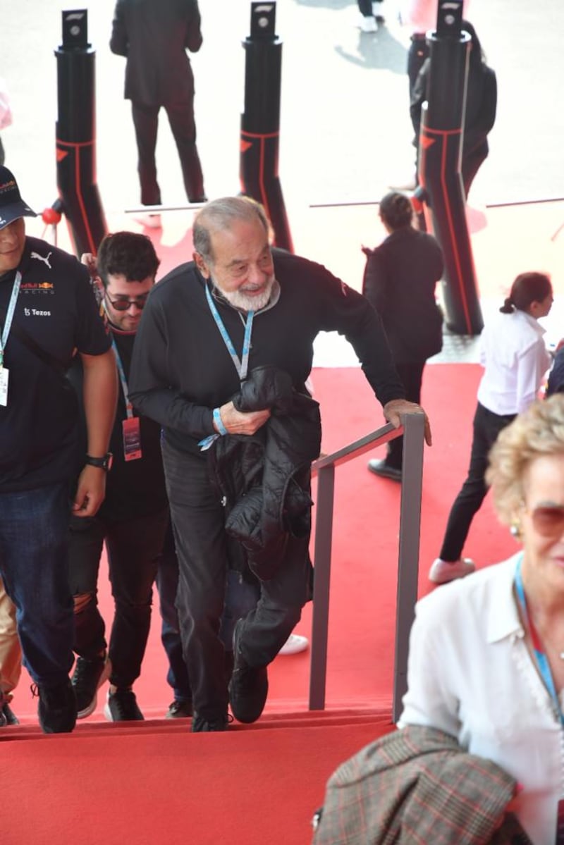 Carlos Slim presente en el GP de México.