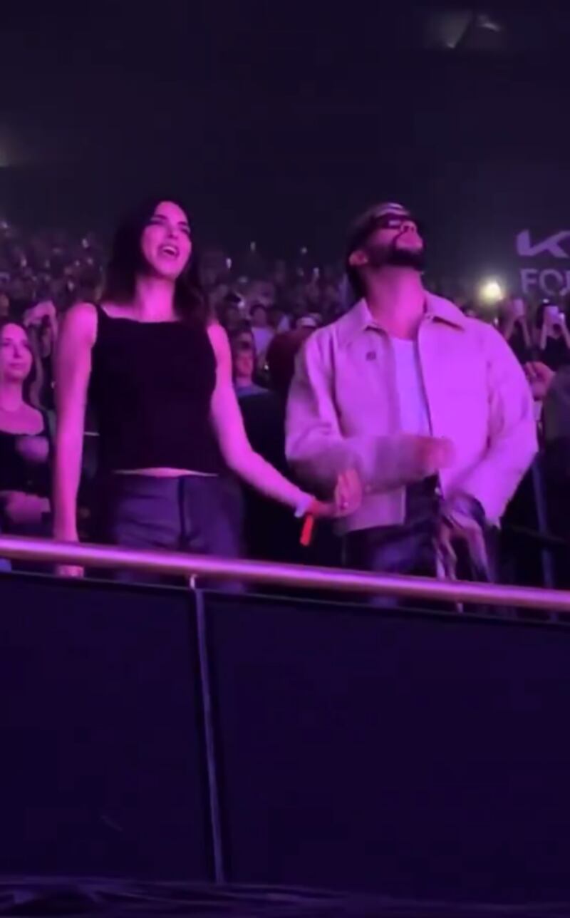 La pareja fue vista durante un concierto de Drake.