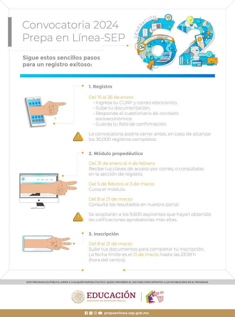 Convocatoria 2024 Prepa en Línea SEP