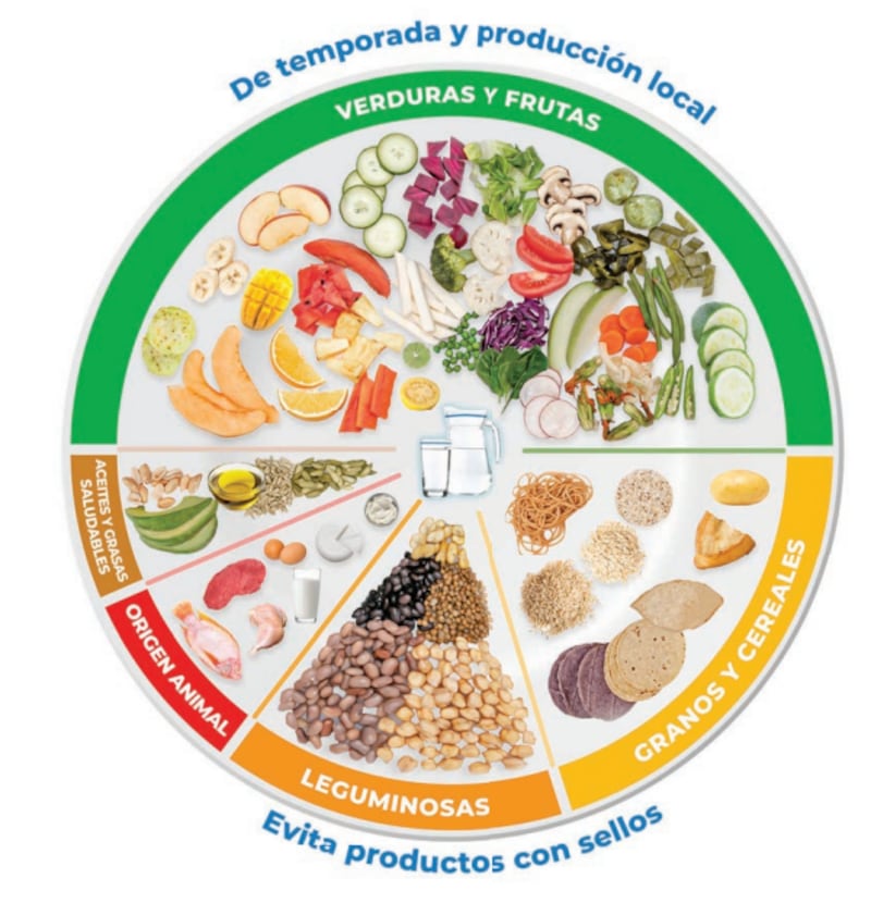 El plato del Buen Comer tiene una mayor proporción de verduras (Especial).