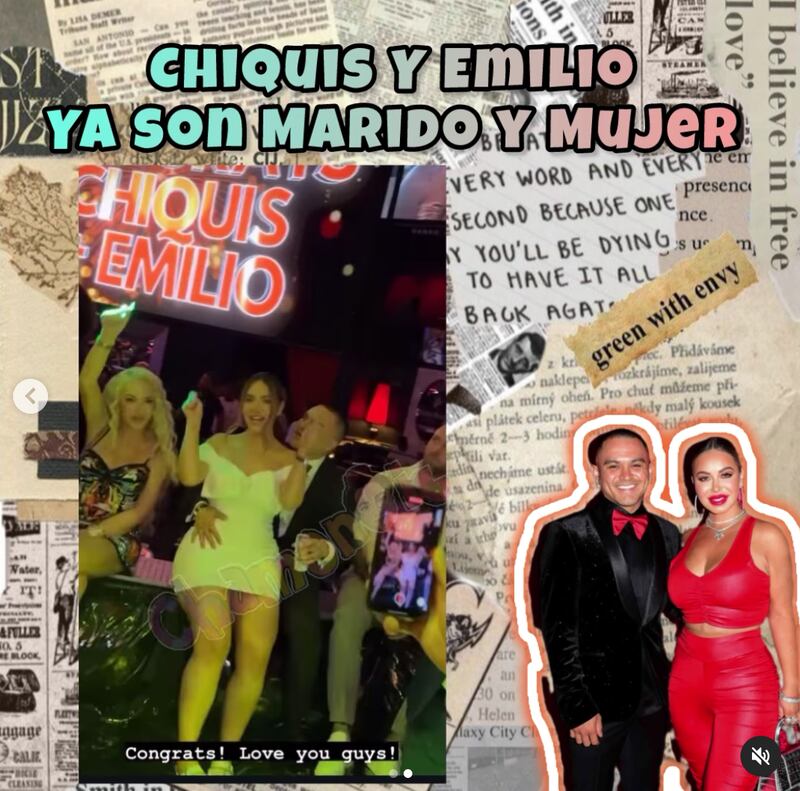 Filtran fotografías de la boda entre Chiquis Rivera y Emilio Sánchez