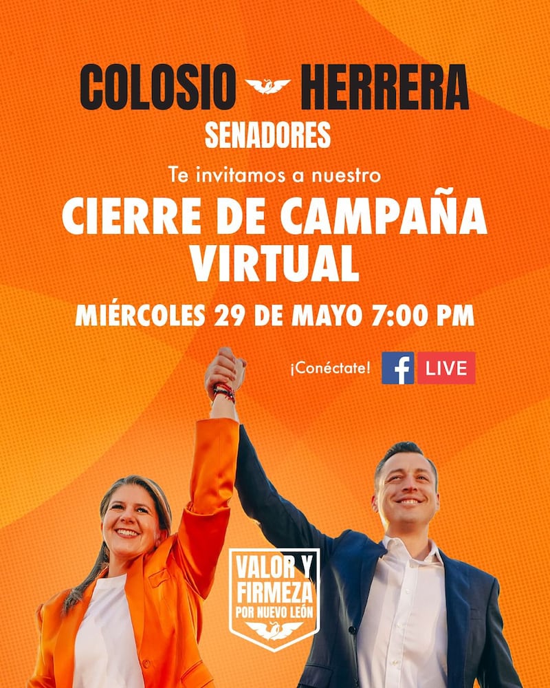 El cierre de la dupla Colosio-Herrera será virtual.