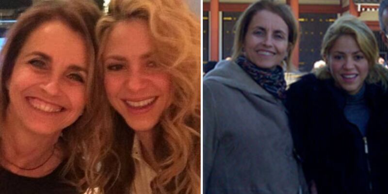 Shakira y su suegra montserrat bernabeu