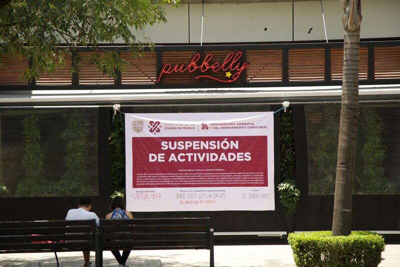 Bar en Polanco suspendido