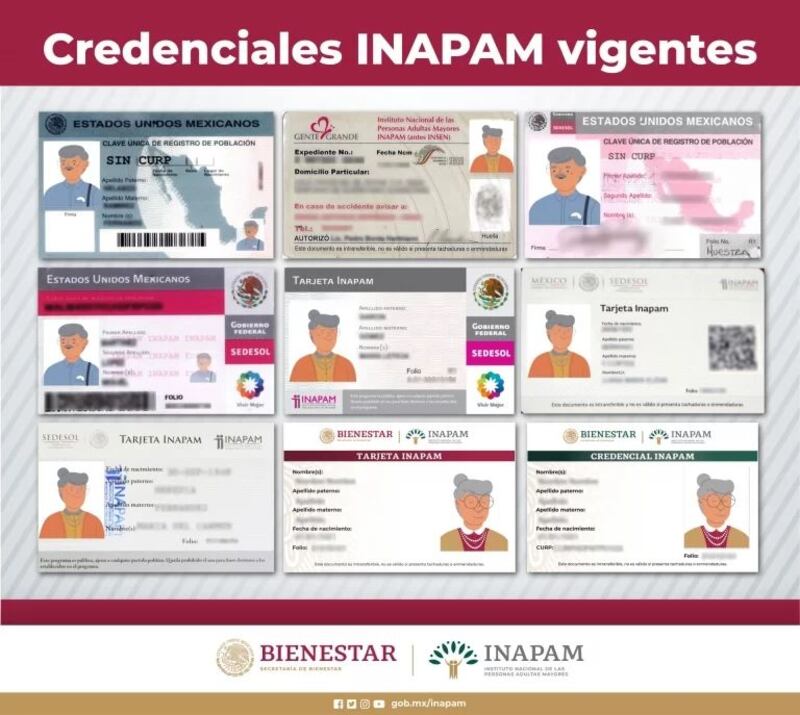 Tarjetas del Inapam no pierde vigencia