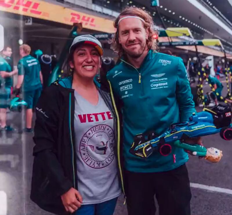 Lorena y Sebastian Vettel días previos al GP de México