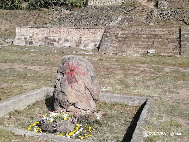 Dañan zona arqueológica de Huapalcalco, ubicada en Tulancingo