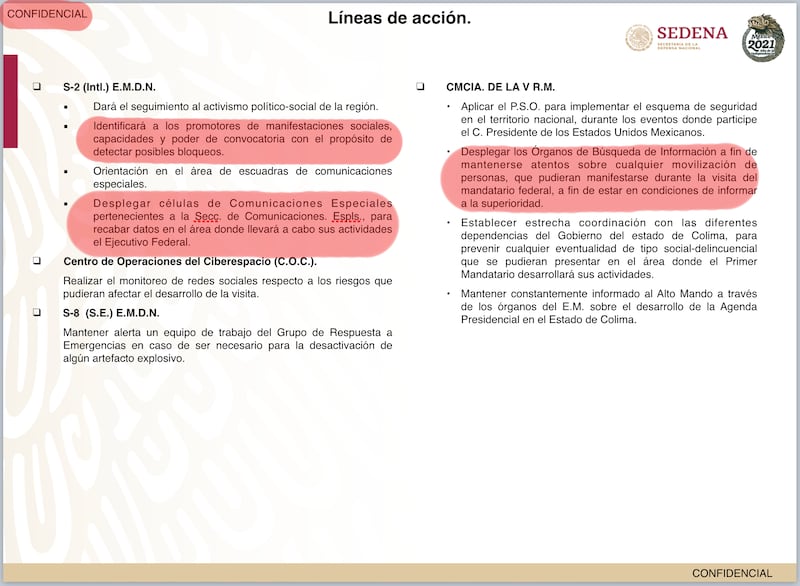 Líderes sociales, principal riesgo para Sedena en giras de AMLO