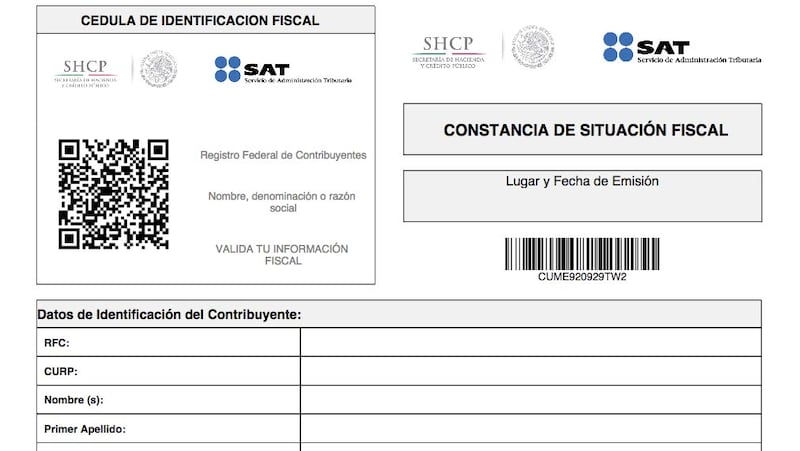 Constancia de Situación Fiscal (CSF)