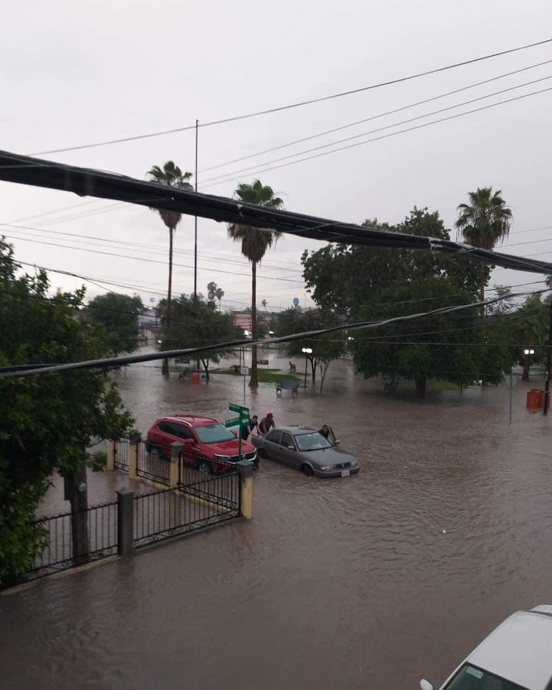 El municipio registró calles inundadas.