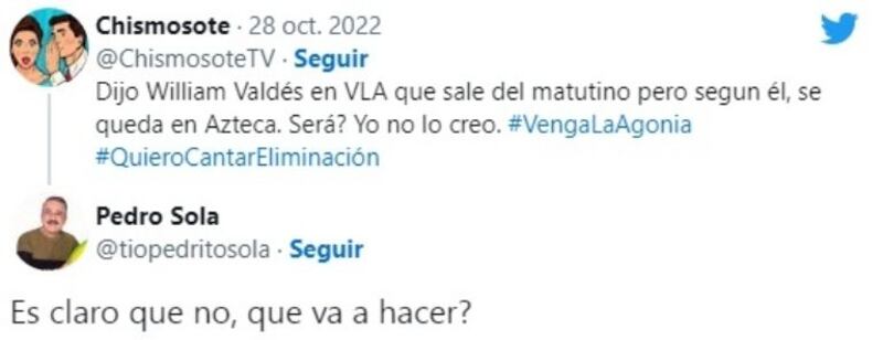 Pedro Sola se burla de William Valdés