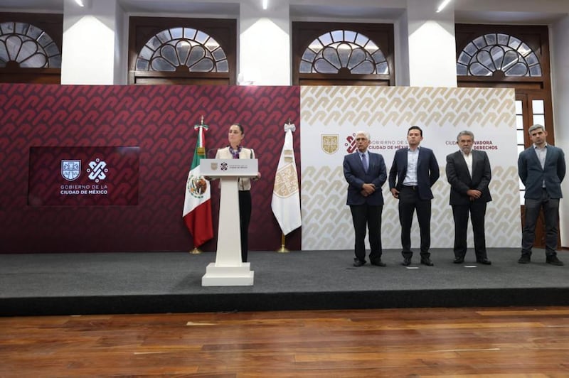 Conferencia de Claudia Sheinbaum con funcionarios de la CONAGUA, SACMEX y Edomex.