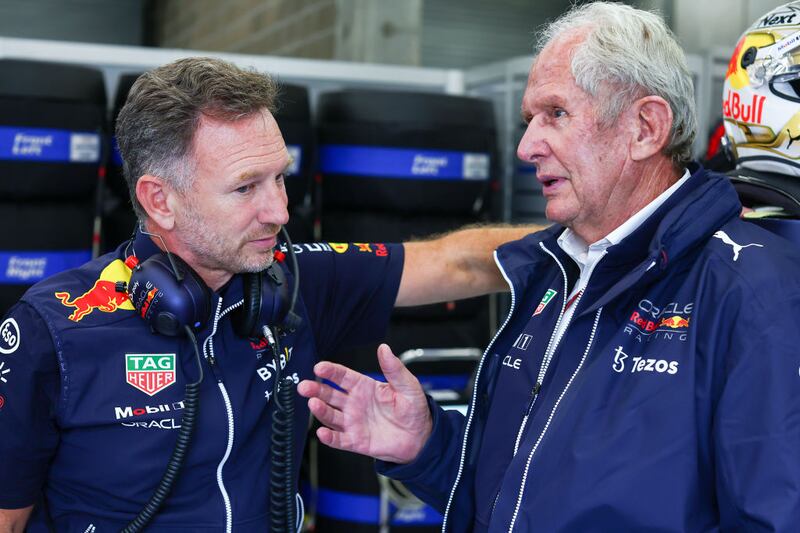 Christian Horner y Helmut Marko de Red Bull