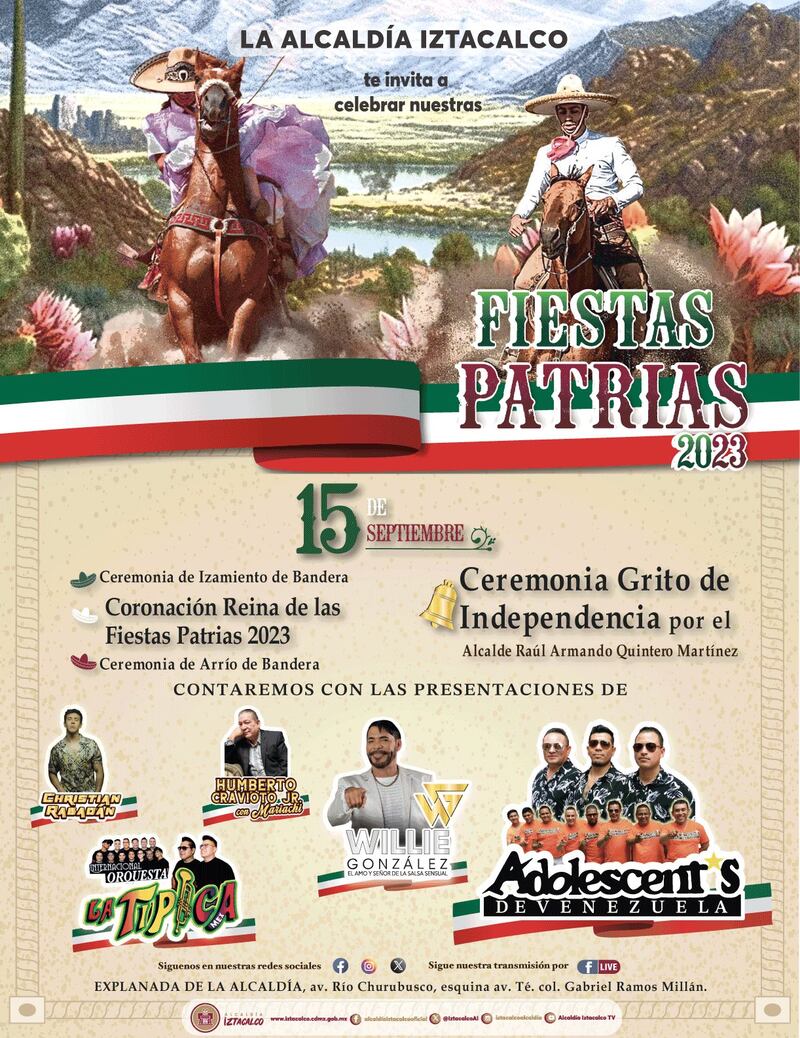 Cartelera 15 de Septiembre Iztacalco