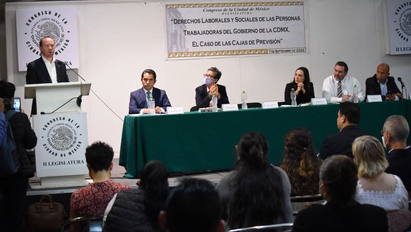 Foro “Derechos Laborales y Sociales de las Personas Trabajadoras del Gobierno de la CDMX, el Caso de las Cajas de Previsión”.