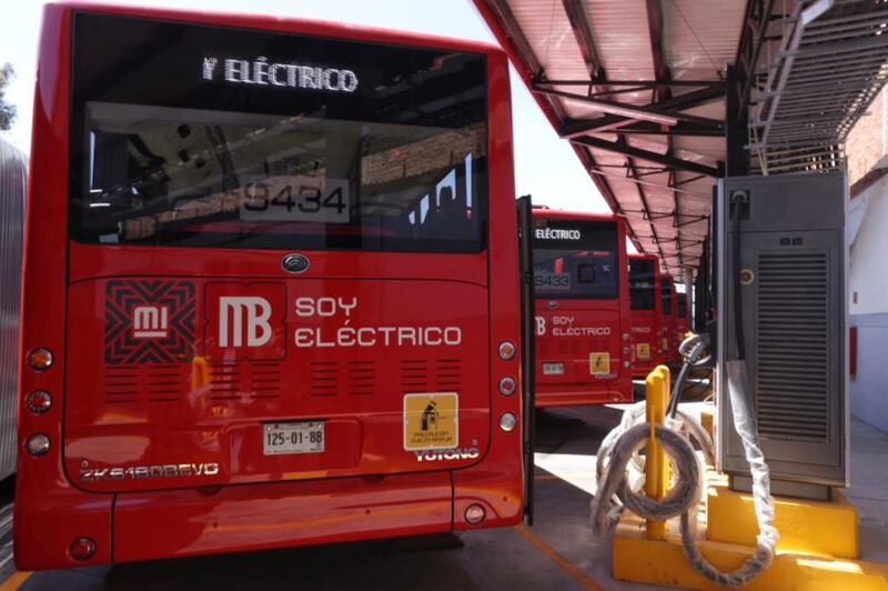 Unidades 100% eléctricas del Metrobús.