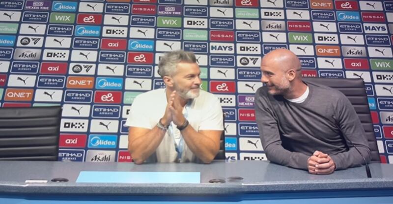 Cristián Sánchez y Pep Guardiola | Instagram