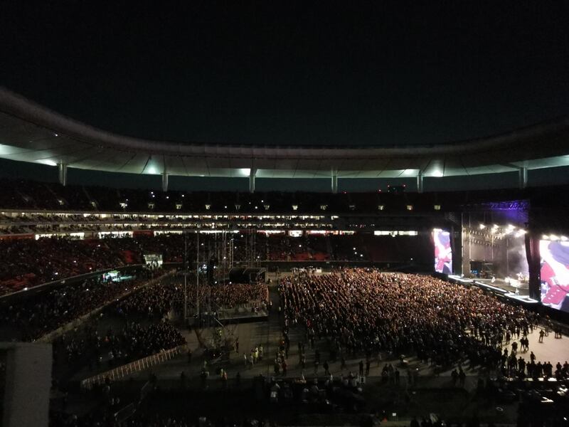 La legendaria agrupación no logró llenar el Estadio Akron, durante su segundo concierto en México.