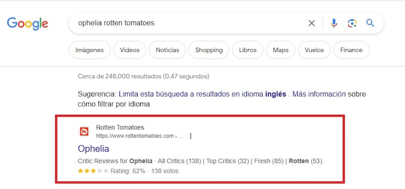 Rotten Tomatoes Pruebas