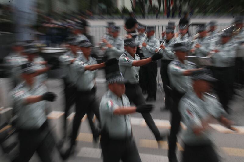 Desfile militar: Guardia Nacional y militares ensayan