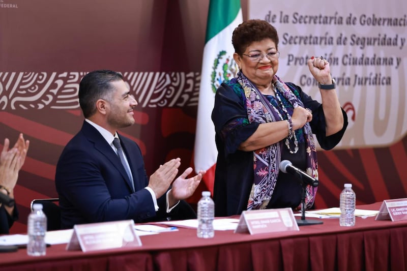 Ernestina Godoy durante la toma de protesta de la Consejería Jurídica del Ejecutivo Federal.