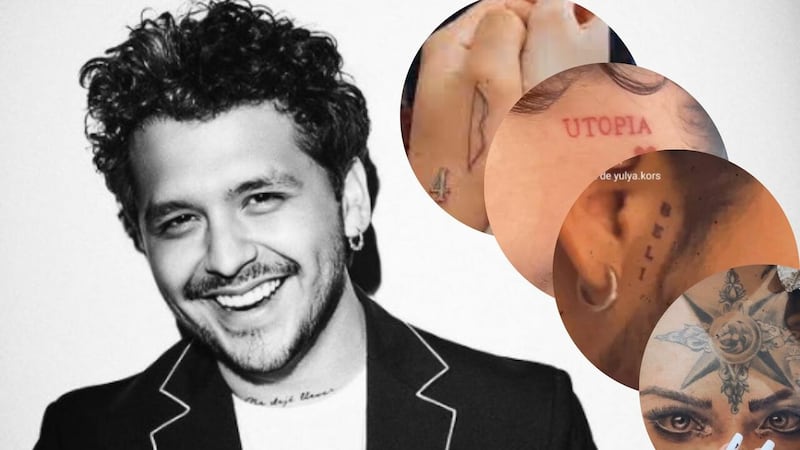 Christian Nodal se modificó todos los tatuajes en honor a Belinda. Agencias.