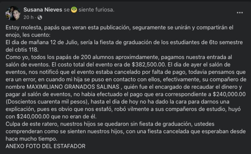 CBTIS 118: Estudiante pierde 240 mil pesos en casino tras apostar ahorros para fiesta de graduación