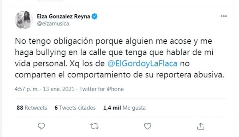 Eiza González en Twitter