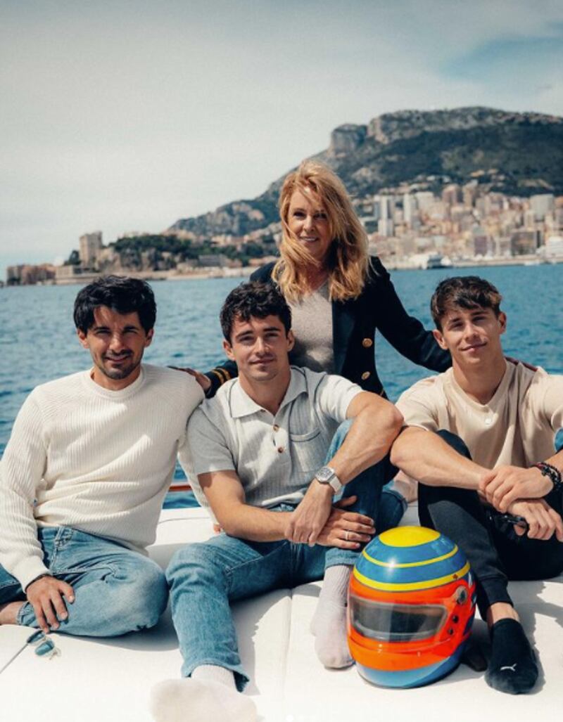 La familia Leclerc. Imagen: @charles_leclerc.