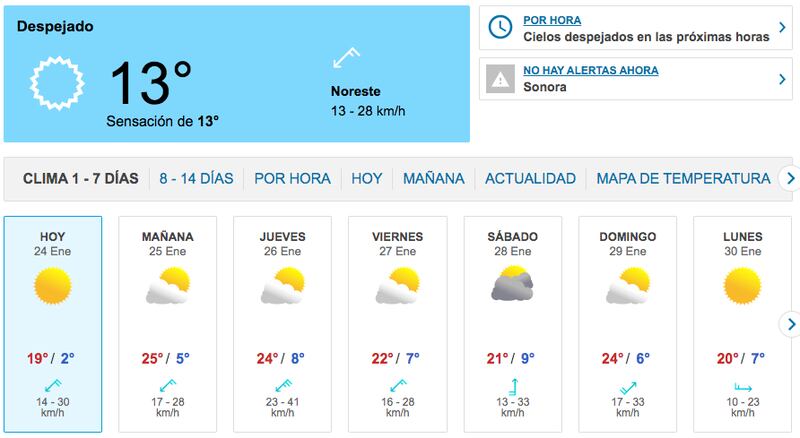 Registran temperatura récord en Hermosillo Sonora